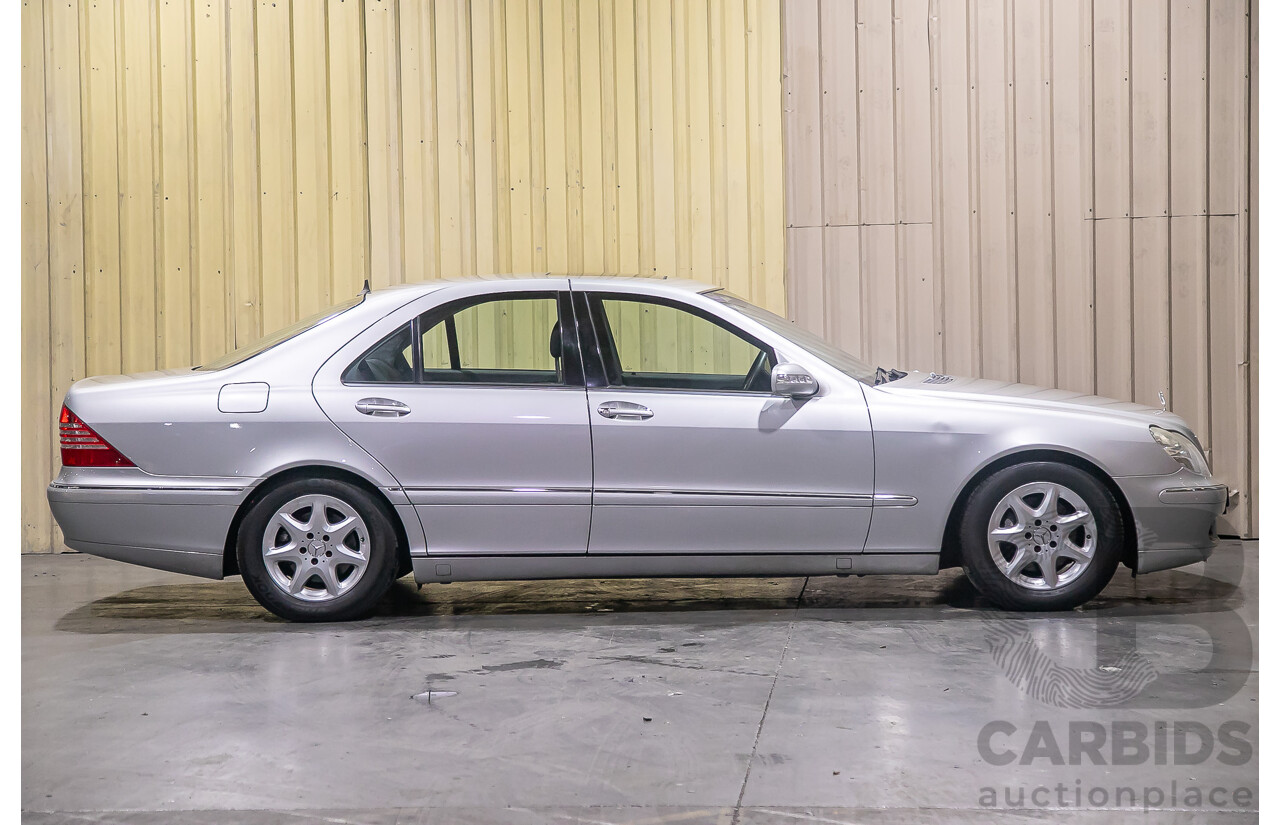 6/2003 Mercedes Benz S350 W220 4d Sedan Brilliant Silver Metallic V6 3.7L