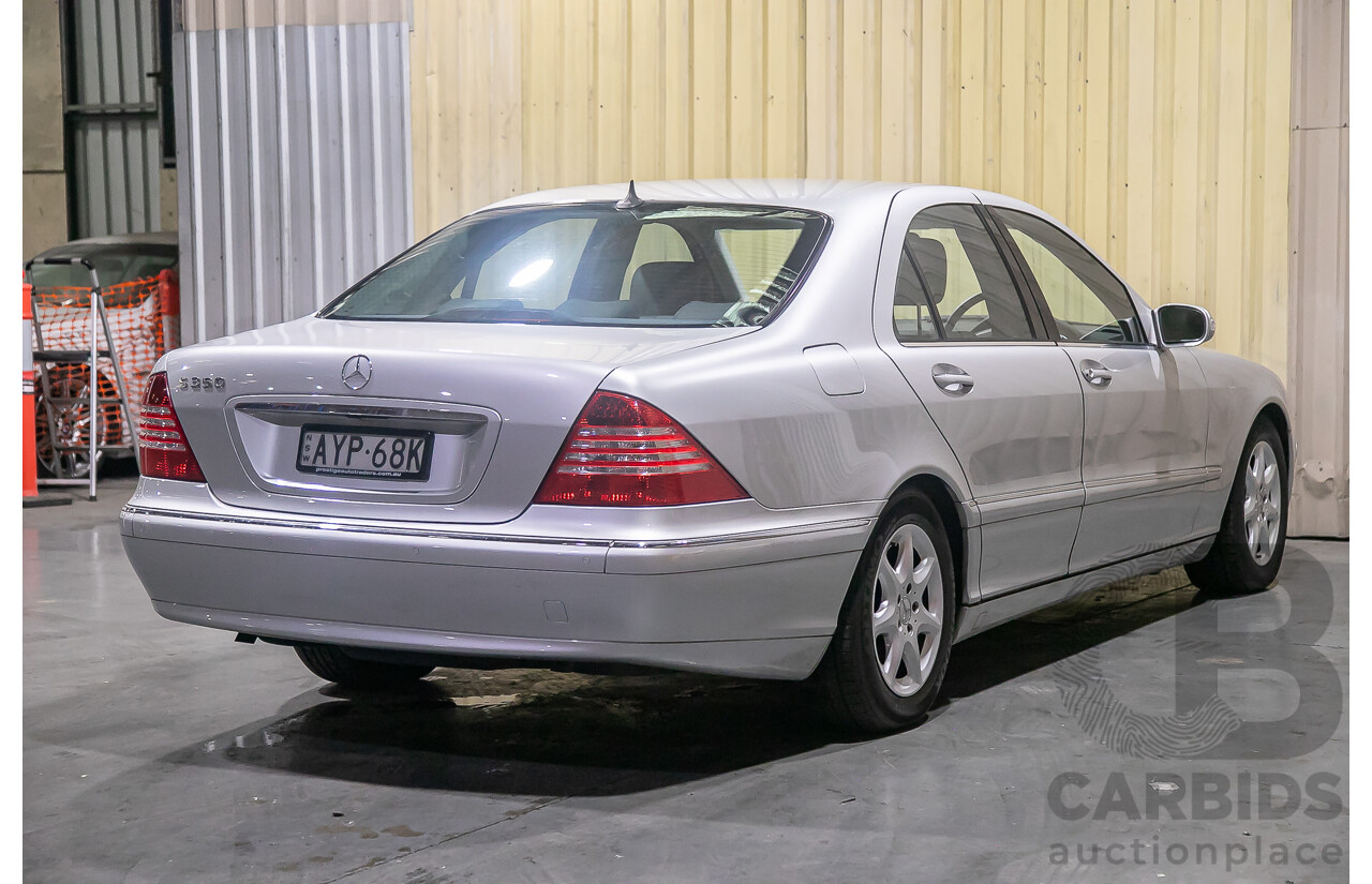 6/2003 Mercedes Benz S350 W220 4d Sedan Brilliant Silver Metallic V6 3.7L