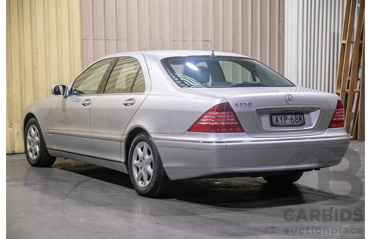 6/2003 Mercedes Benz S350 W220 4d Sedan Brilliant Silver Metallic V6 3.7L
