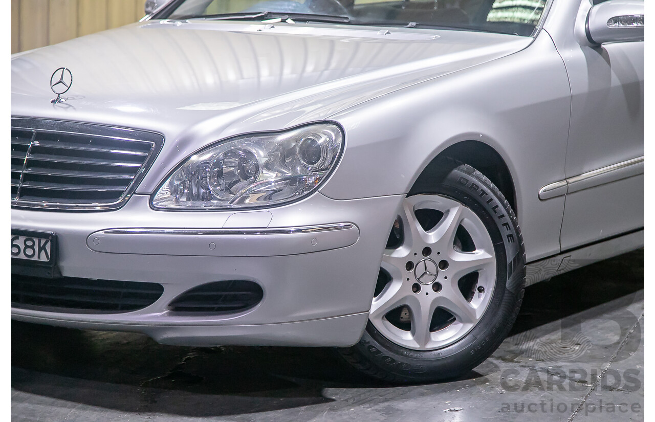 6/2003 Mercedes Benz S350 W220 4d Sedan Brilliant Silver Metallic V6 3.7L