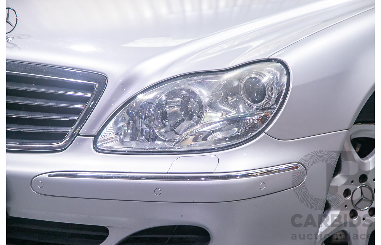6/2003 Mercedes Benz S350 W220 4d Sedan Brilliant Silver Metallic V6 3.7L