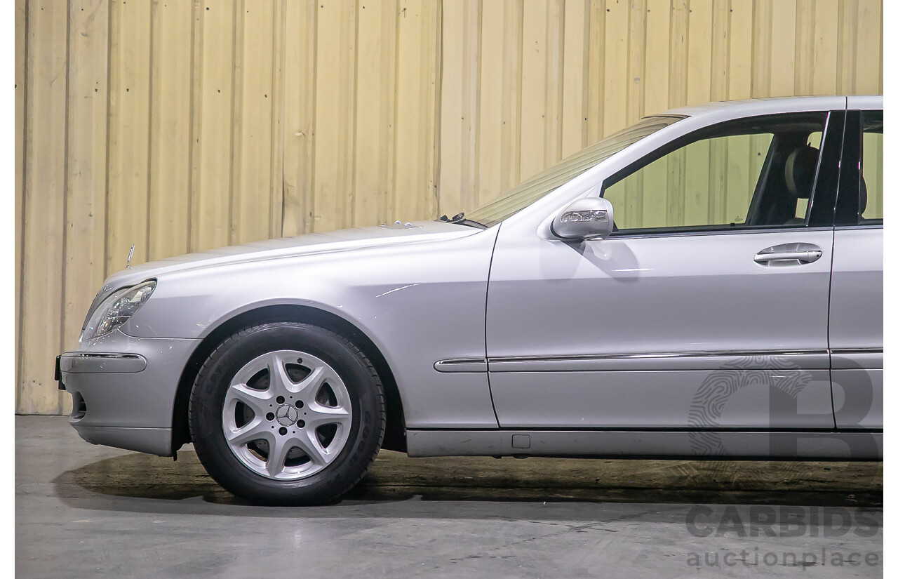 6/2003 Mercedes Benz S350 W220 4d Sedan Brilliant Silver Metallic V6 3.7L