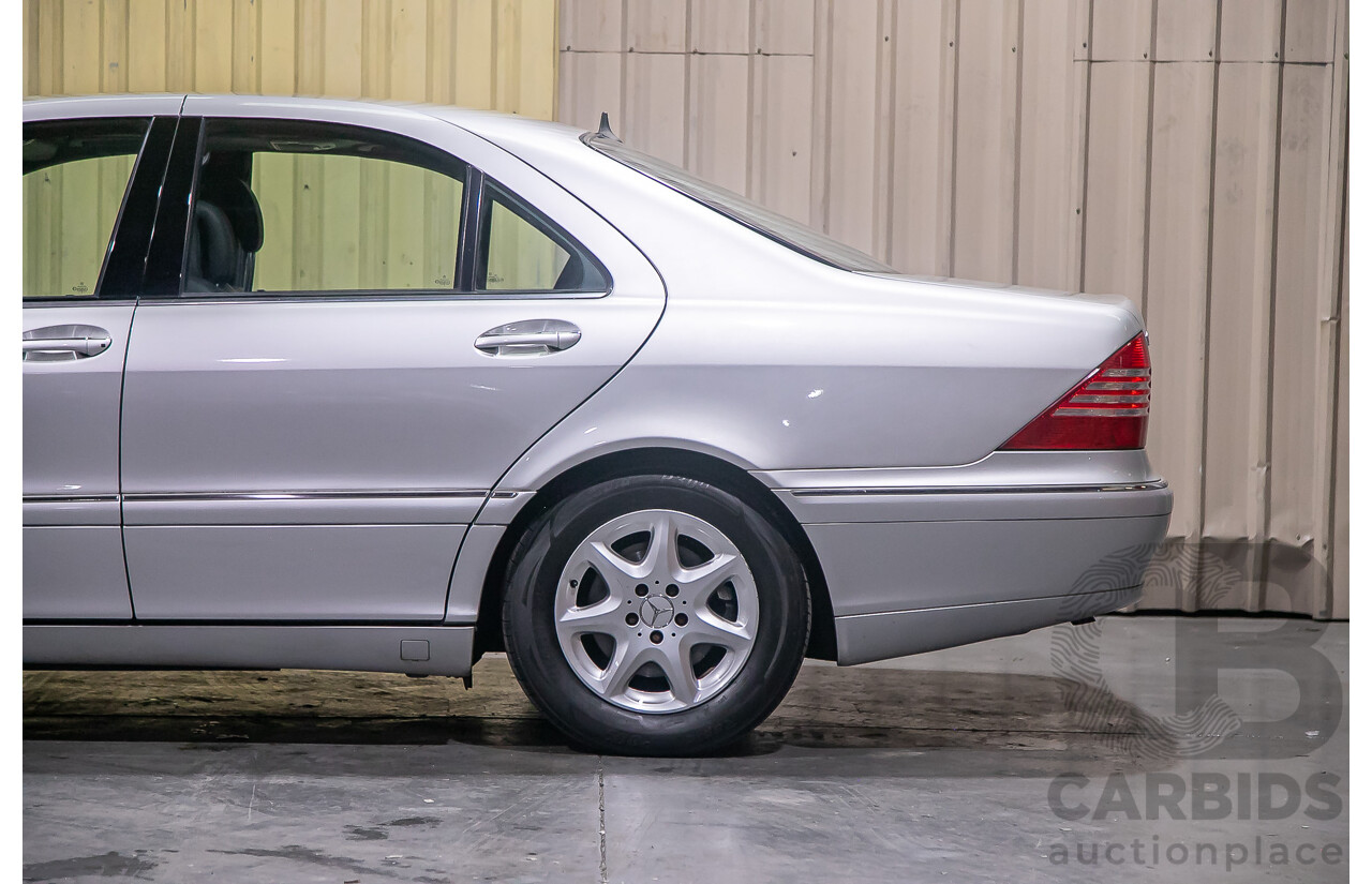 6/2003 Mercedes Benz S350 W220 4d Sedan Brilliant Silver Metallic V6 3.7L