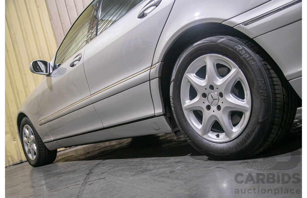 6/2003 Mercedes Benz S350 W220 4d Sedan Brilliant Silver Metallic V6 3.7L