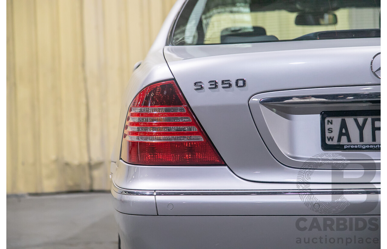 6/2003 Mercedes Benz S350 W220 4d Sedan Brilliant Silver Metallic V6 3.7L