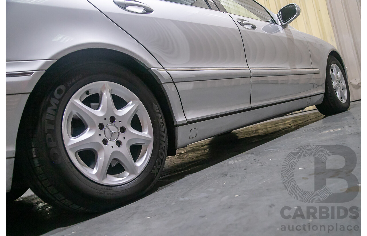 6/2003 Mercedes Benz S350 W220 4d Sedan Brilliant Silver Metallic V6 3.7L