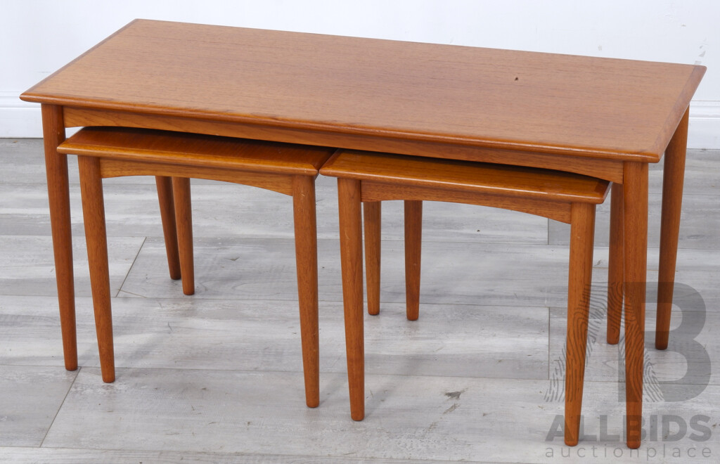 Mid Century Parker Coffee Table and Pair of Side Tables