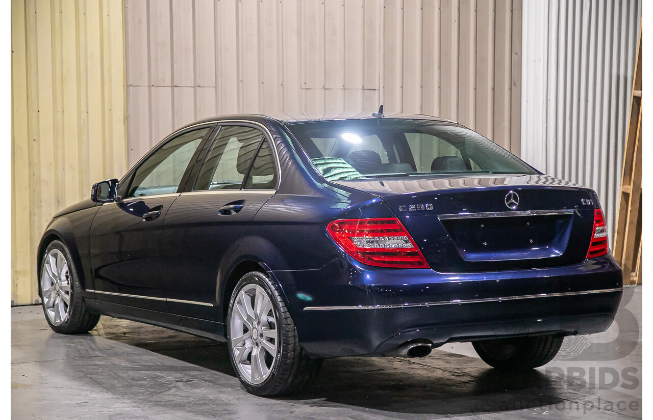 8/2012 Mercedes Benz C250 CDI Avantgarde BE W204 MY12 4d Sedan Blue Turbo Diesel 2.1L