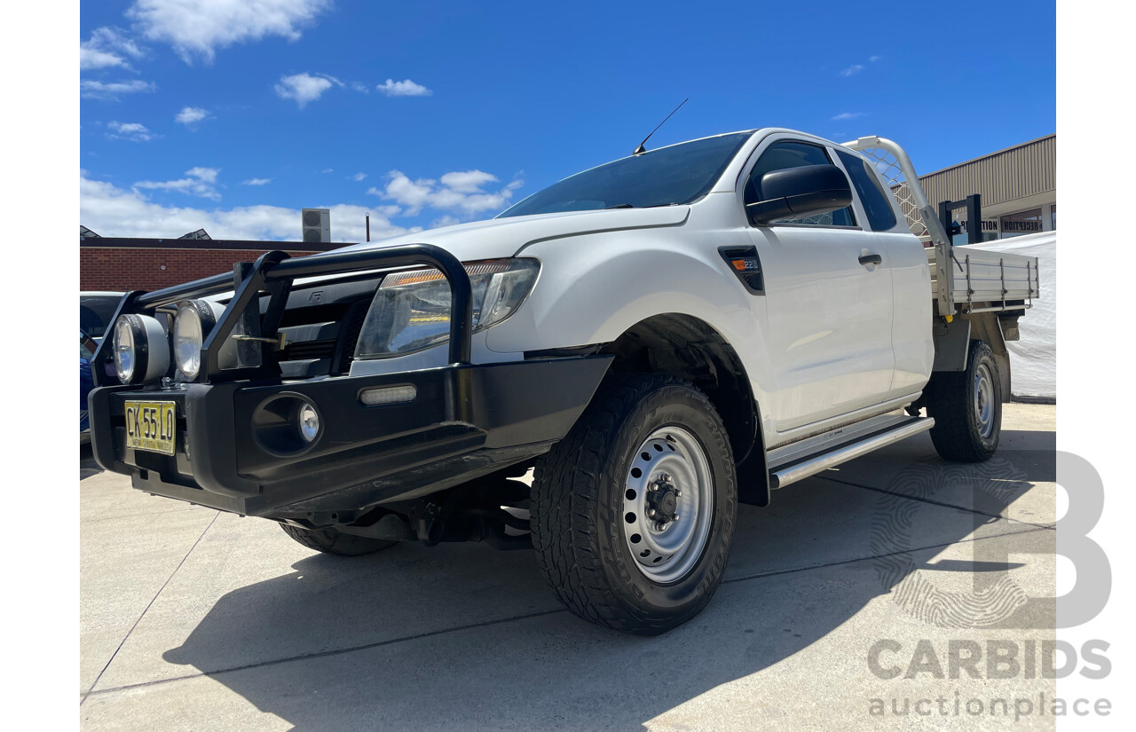 12/13 Ford Ranger XL 2.2 HI-RIDER (4x2) RWD PX Super Cab Chassis White 2.2L