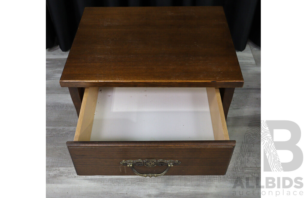 Pair of Retro Oask Two Drawer Bedside Chests