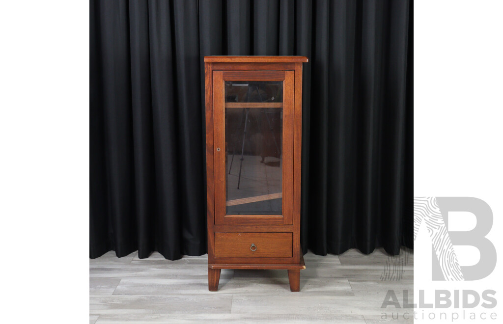 Newish Single Glass Kitchen Storage Cabinet