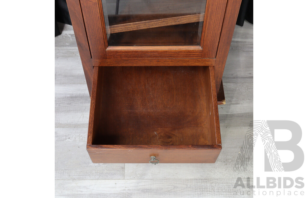 Newish Single Glass Kitchen Storage Cabinet