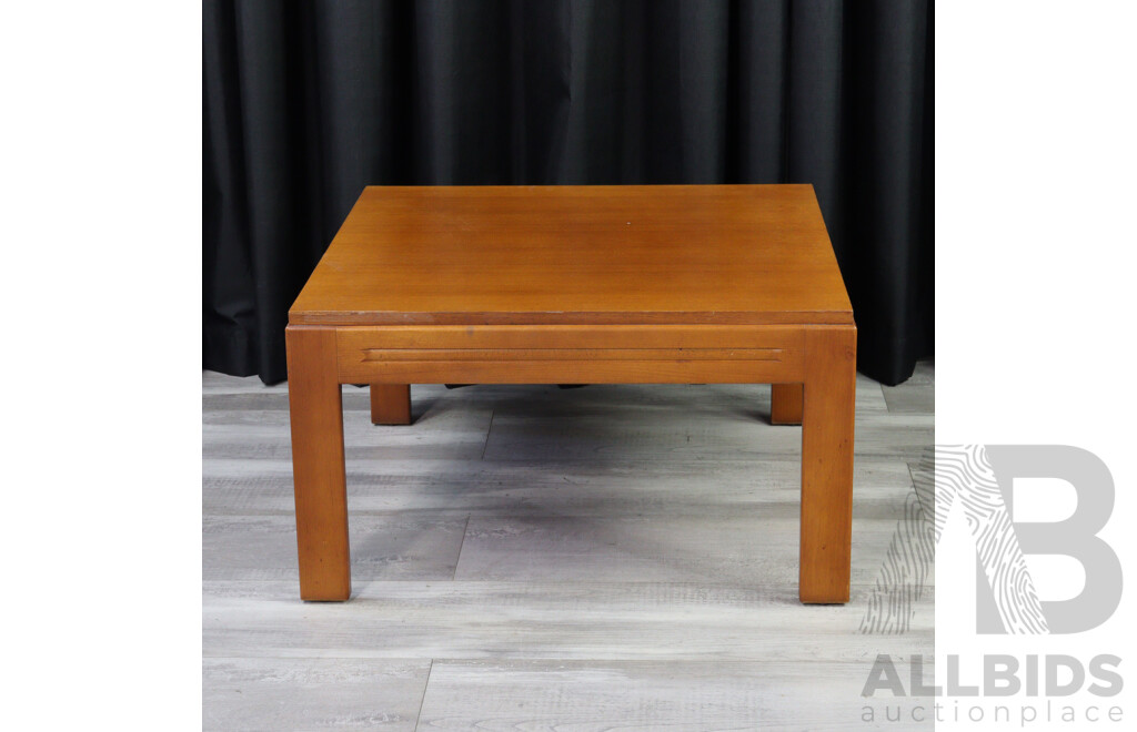 Retro Teak Square Line Coffee Table