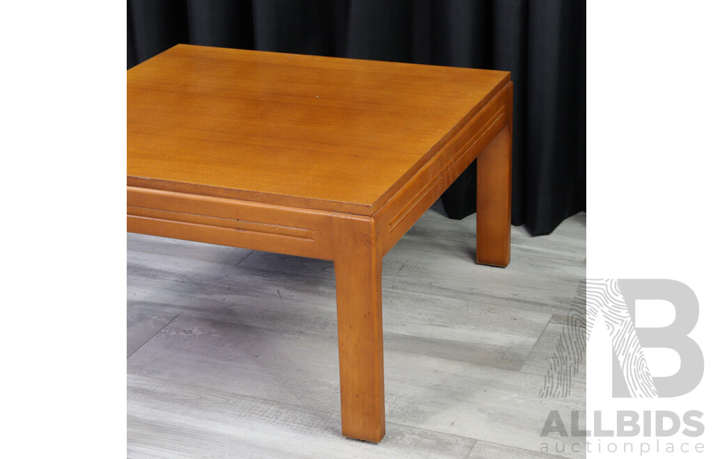 Retro Teak Square Line Coffee Table