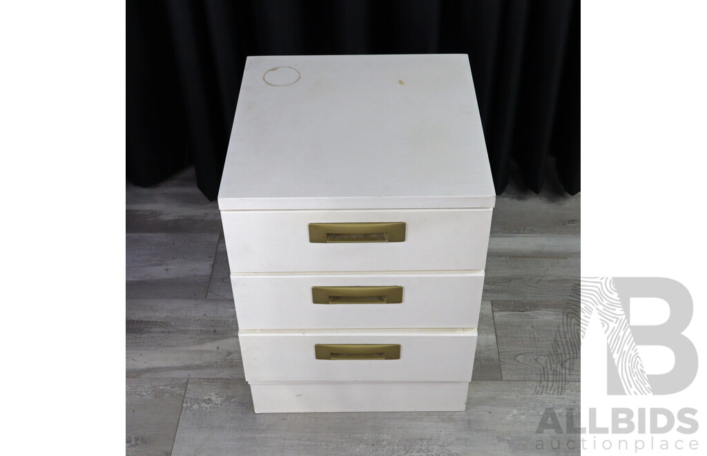 Pair of White Painted Bedside Tables