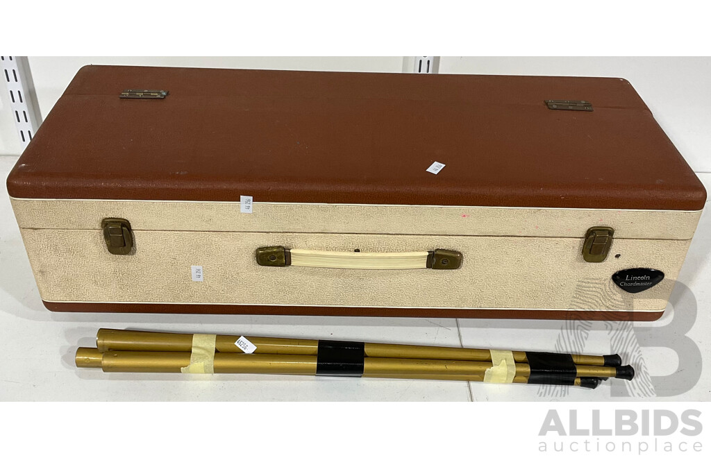 Vintage Lincoln Chordmaster Portable Reed Organ with Removable Legs