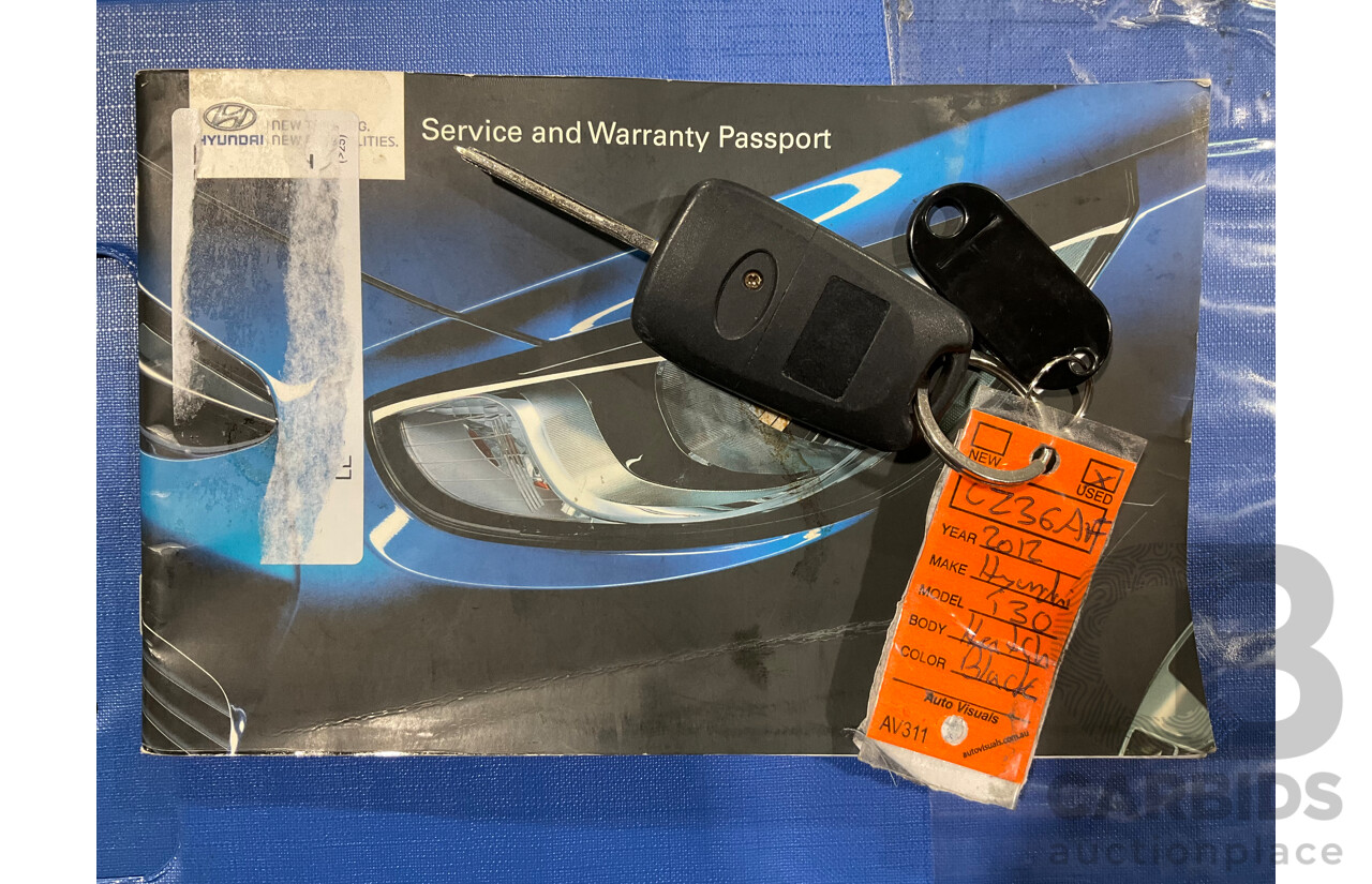 06/12 Hyundai I30 cw SX 2.0 FWD FD MY12 4D Wagon Black 2.0L