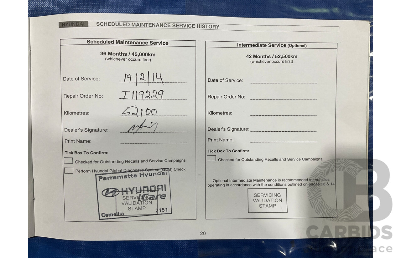 06/12 Hyundai I30 cw SX 2.0 FWD FD MY12 4D Wagon Black 2.0L