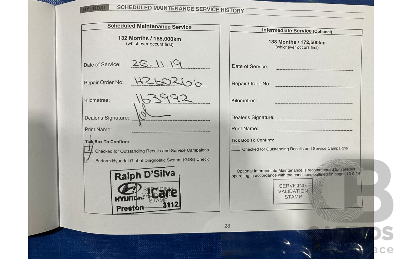 06/12 Hyundai I30 cw SX 2.0 FWD FD MY12 4D Wagon Black 2.0L