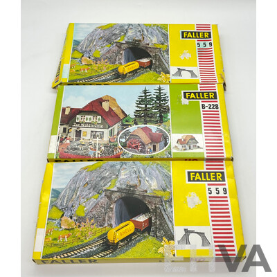 Large Collection of Boxed HO Scale Rolling Stock and Scenery Items Including Lima French SNCF Locomotive and Passenger Carriages, Faller Buildings, Tunnels...