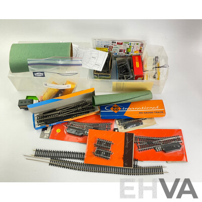 Large Collection of Boxed HO Scale Rolling Stock and Scenery Items Including Lima French SNCF Locomotive and Passenger Carriages, Faller Buildings, Tunnels...