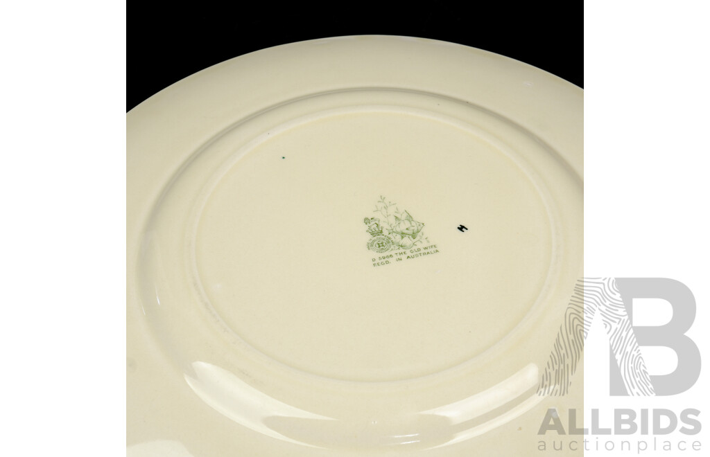 Antique Royal Doulton Porcelain Collectors Plate, D5966, the Old Wife Series