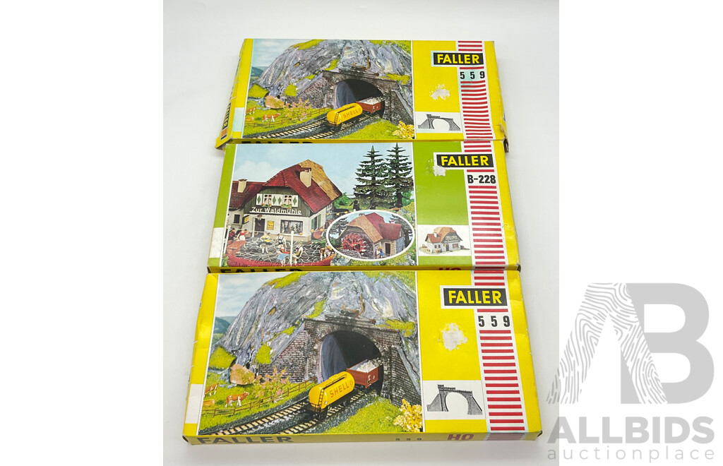 Large Collection of Boxed HO Scale Rolling Stock and Scenery Items Including Lima French SNCF Locomotive and Passenger Carriages, Faller Buildings, Tunnels...