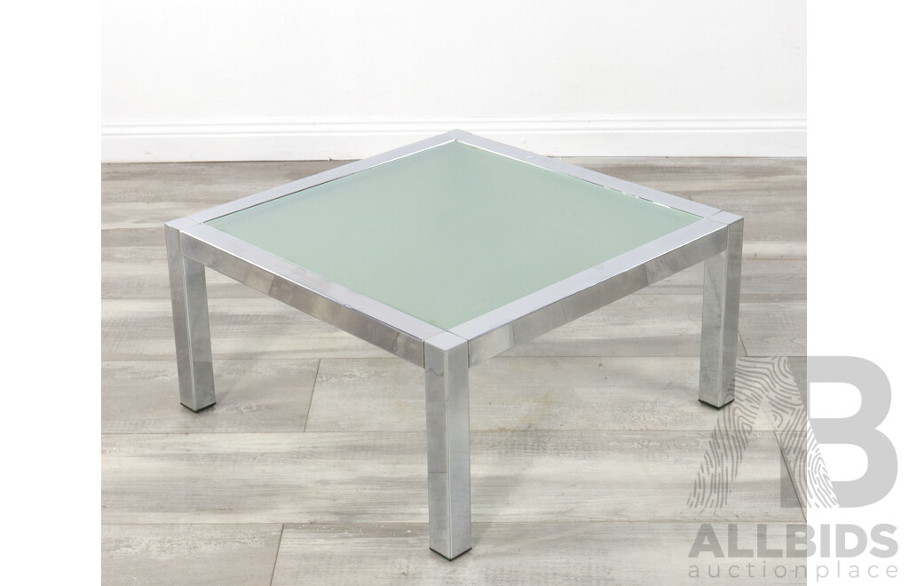 Modern Chrome Side Table