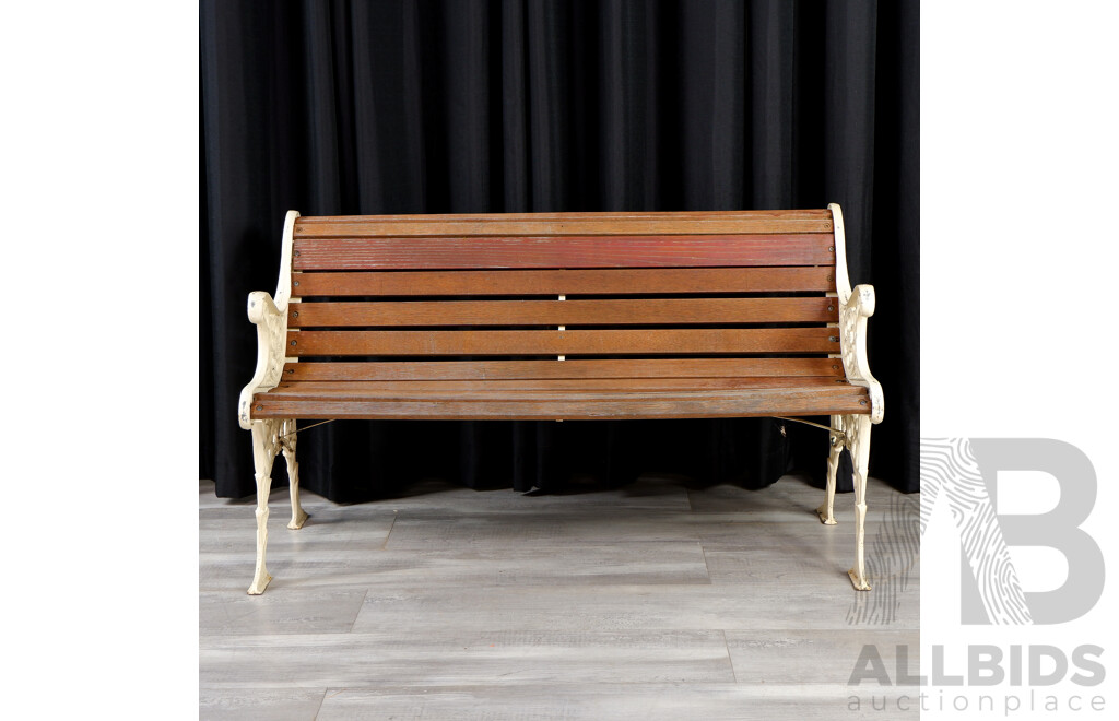 Cast Iron and Timber Garden Bench