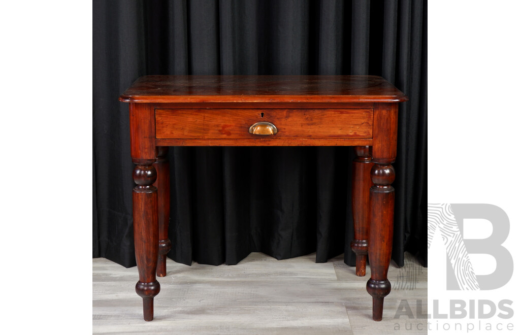 Kauri Pine Single Drawer Desk - Lot 1556630 | ALLBIDS