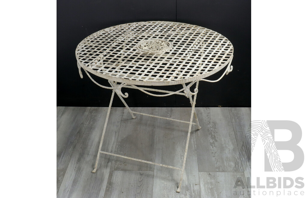 Painted Metal Folding Table