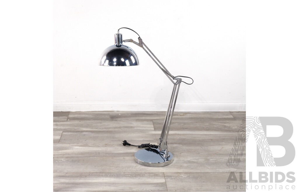 Oversized Chrome Desk Lamp