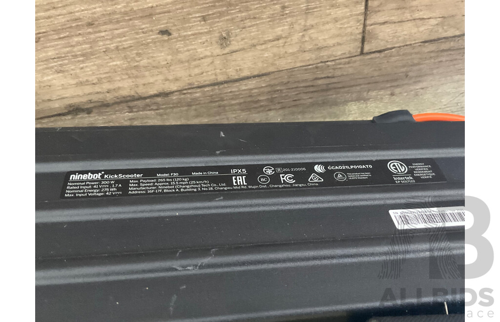 Segway Ninebot Kickscooter F30 - ORP $399.00