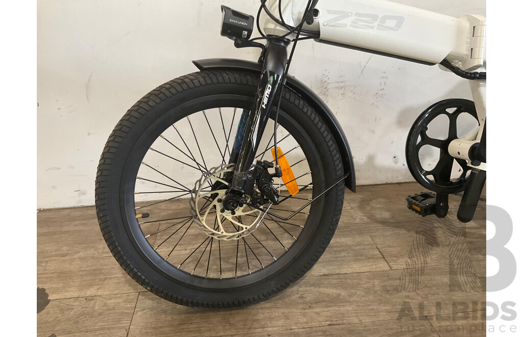HIMO Z20 20" Grey Folding Power Assist Electric Bicycle Moped E-Bike - ORP $899.00