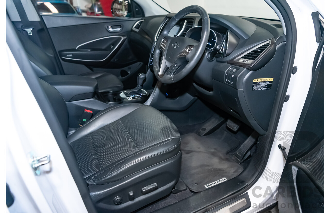 06/16 Hyundai Santa Fe SR CRDi (4x4) AWD DM MY15 4D Wagon White 2.2L