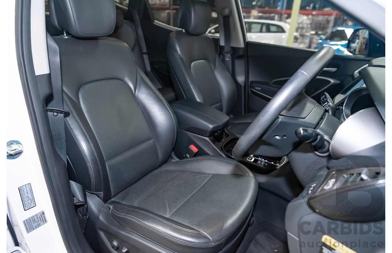 06/16 Hyundai Santa Fe SR CRDi (4x4) AWD DM MY15 4D Wagon White 2.2L