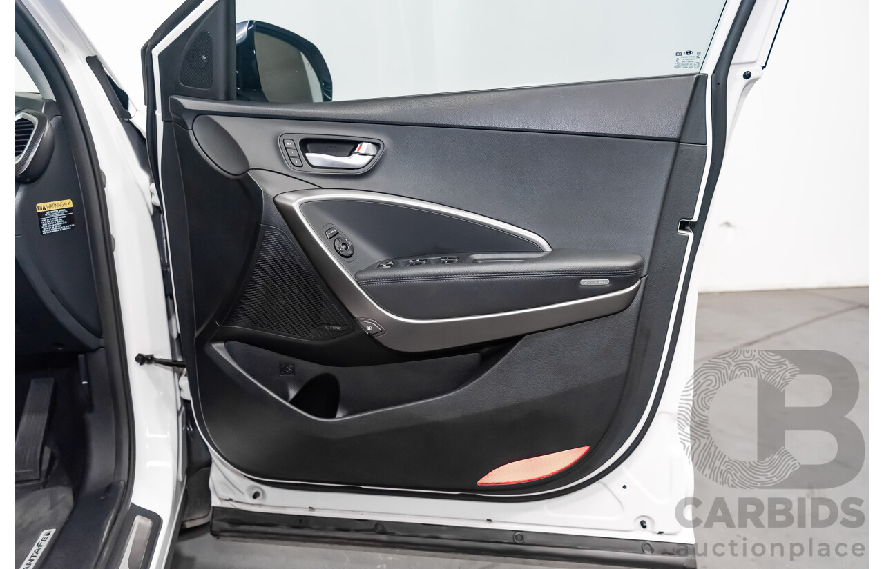 06/16 Hyundai Santa Fe SR CRDi (4x4) AWD DM MY15 4D Wagon White 2.2L