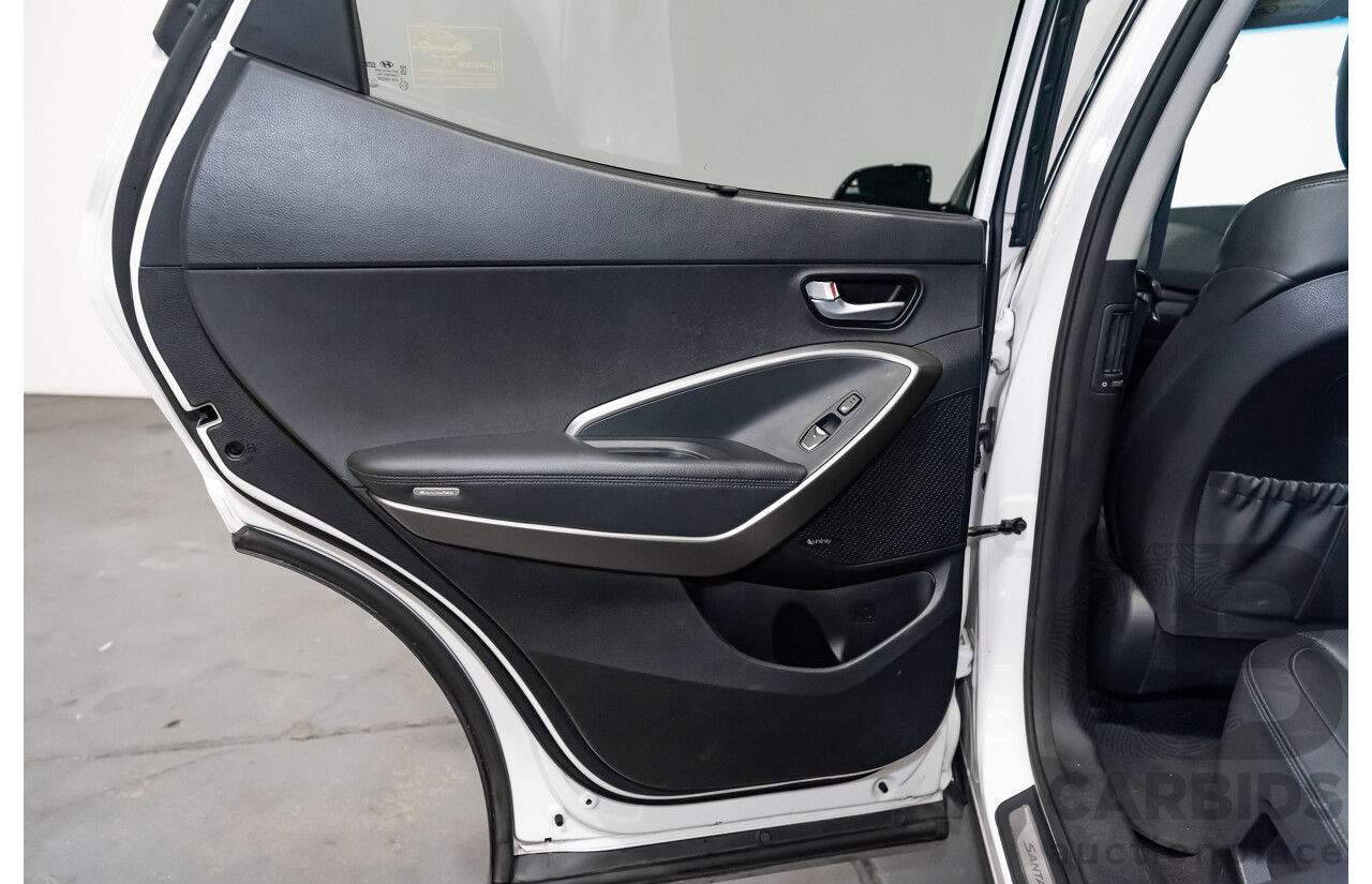 06/16 Hyundai Santa Fe SR CRDi (4x4) AWD DM MY15 4D Wagon White 2.2L