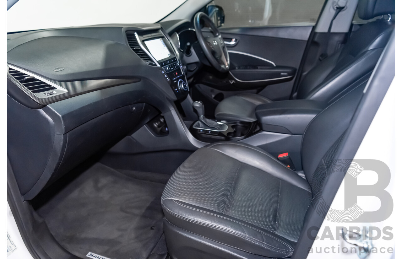 06/16 Hyundai Santa Fe SR CRDi (4x4) AWD DM MY15 4D Wagon White 2.2L