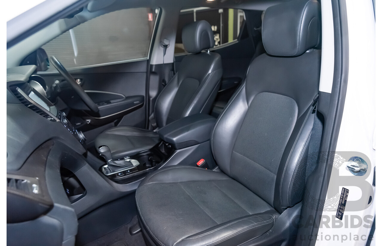 06/16 Hyundai Santa Fe SR CRDi (4x4) AWD DM MY15 4D Wagon White 2.2L