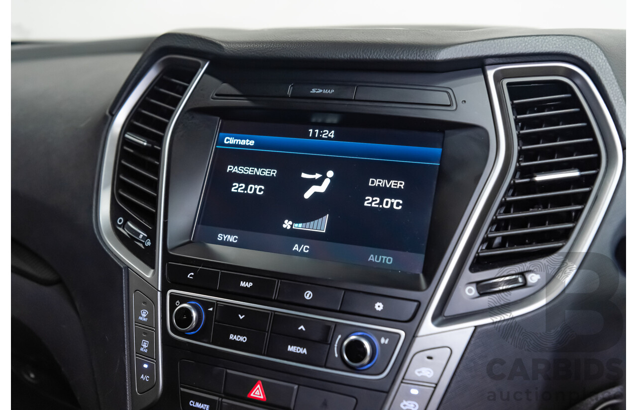 06/16 Hyundai Santa Fe SR CRDi (4x4) AWD DM MY15 4D Wagon White 2.2L