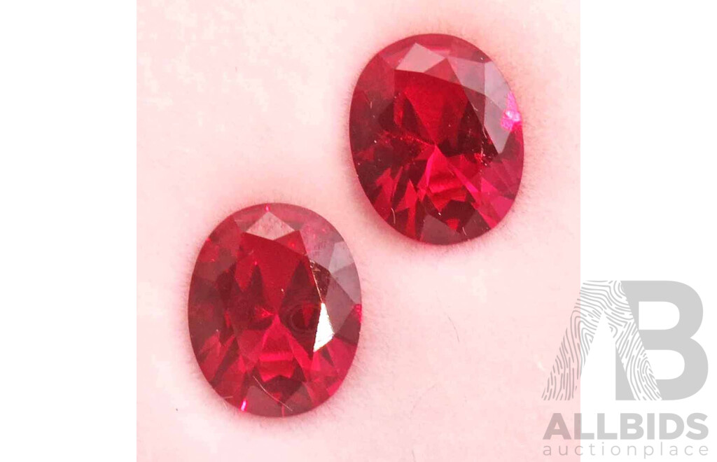 Pair of Rubies - Lab-Grown
