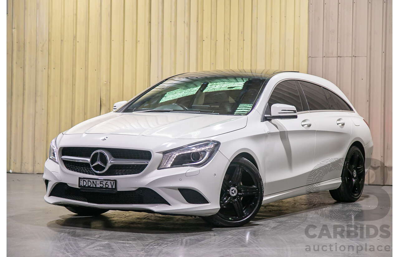 12/2015 Mercedes Benz CLA200 Shooting Brake 117 4d Wagon Calcite White Turbo 1.6L