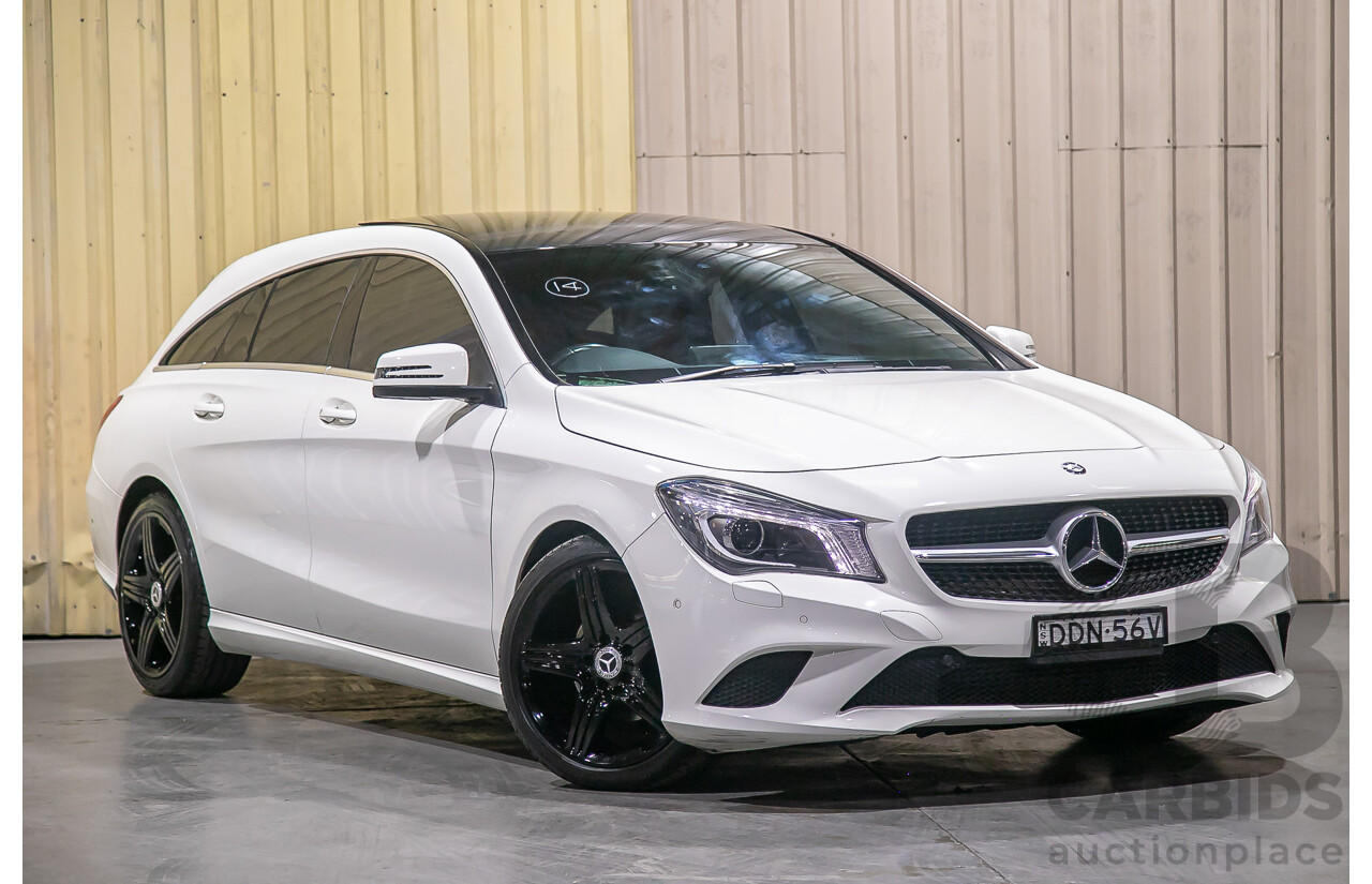 12/2015 Mercedes Benz CLA200 Shooting Brake 117 4d Wagon Calcite White Turbo 1.6L