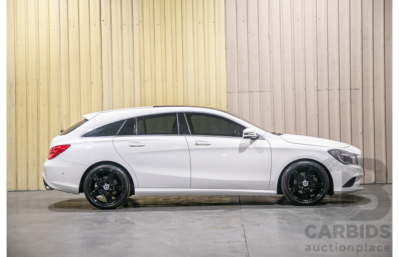 12/2015 Mercedes Benz CLA200 Shooting Brake 117 4d Wagon Calcite White Turbo 1.6L