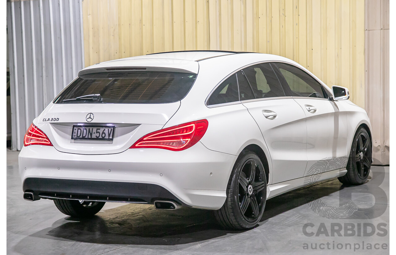 12/2015 Mercedes Benz CLA200 Shooting Brake 117 4d Wagon Calcite White Turbo 1.6L