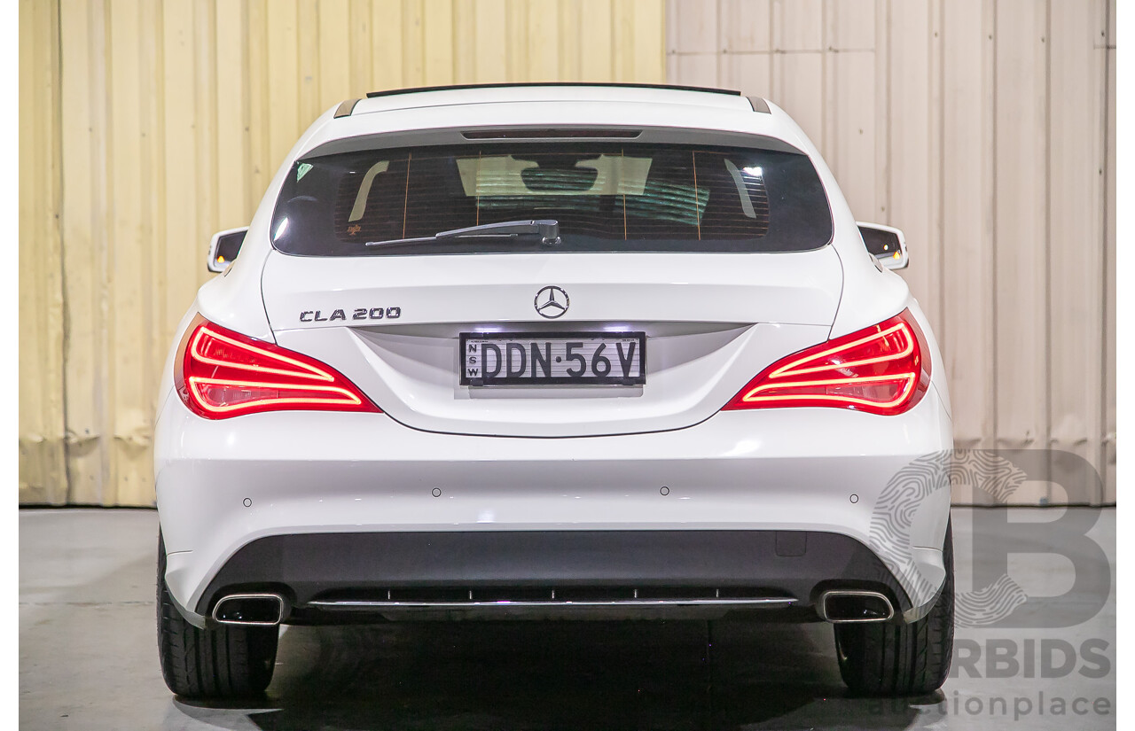 12/2015 Mercedes Benz CLA200 Shooting Brake 117 4d Wagon Calcite White Turbo 1.6L