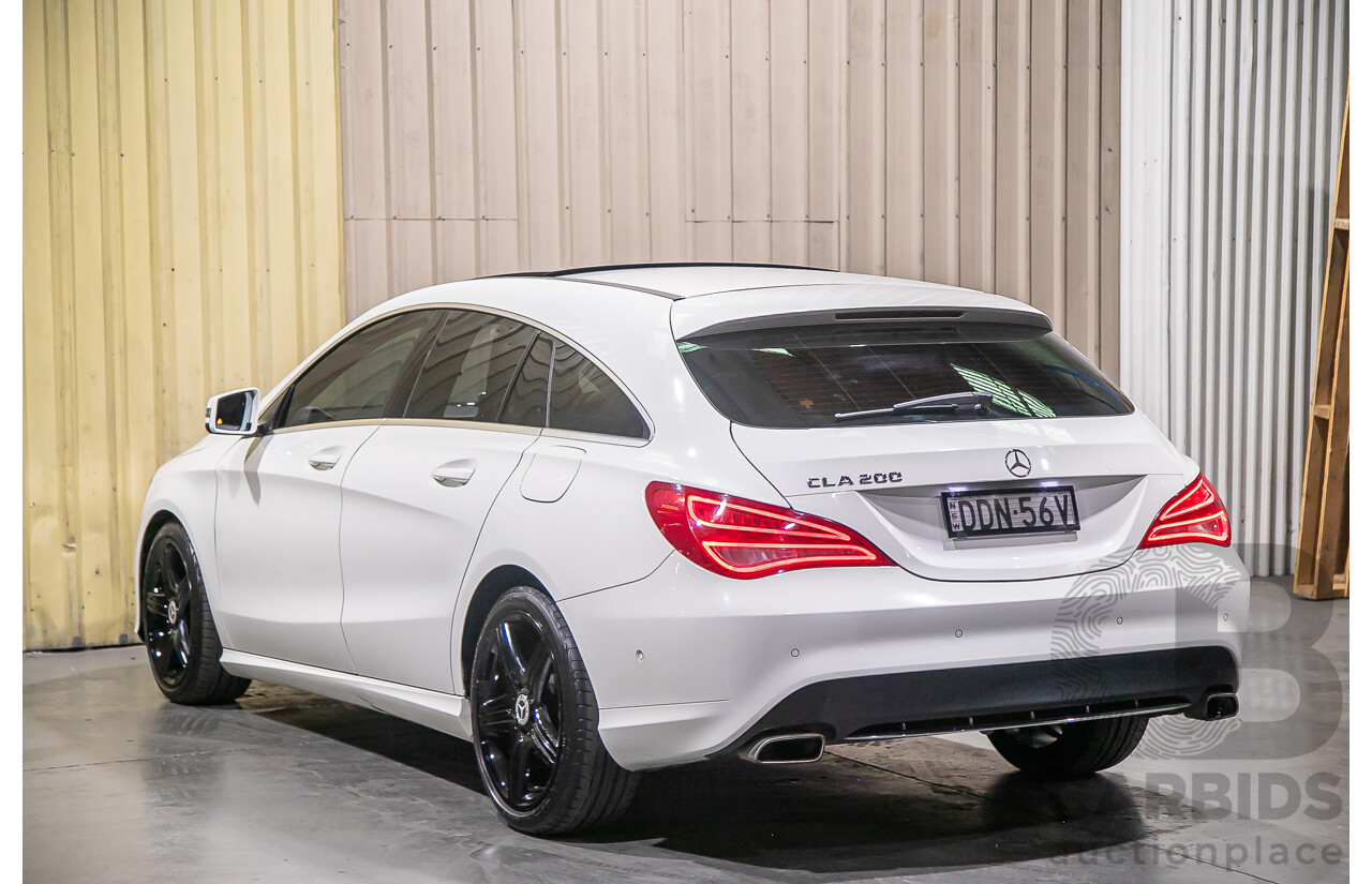 12/2015 Mercedes Benz CLA200 Shooting Brake 117 4d Wagon Calcite White Turbo 1.6L