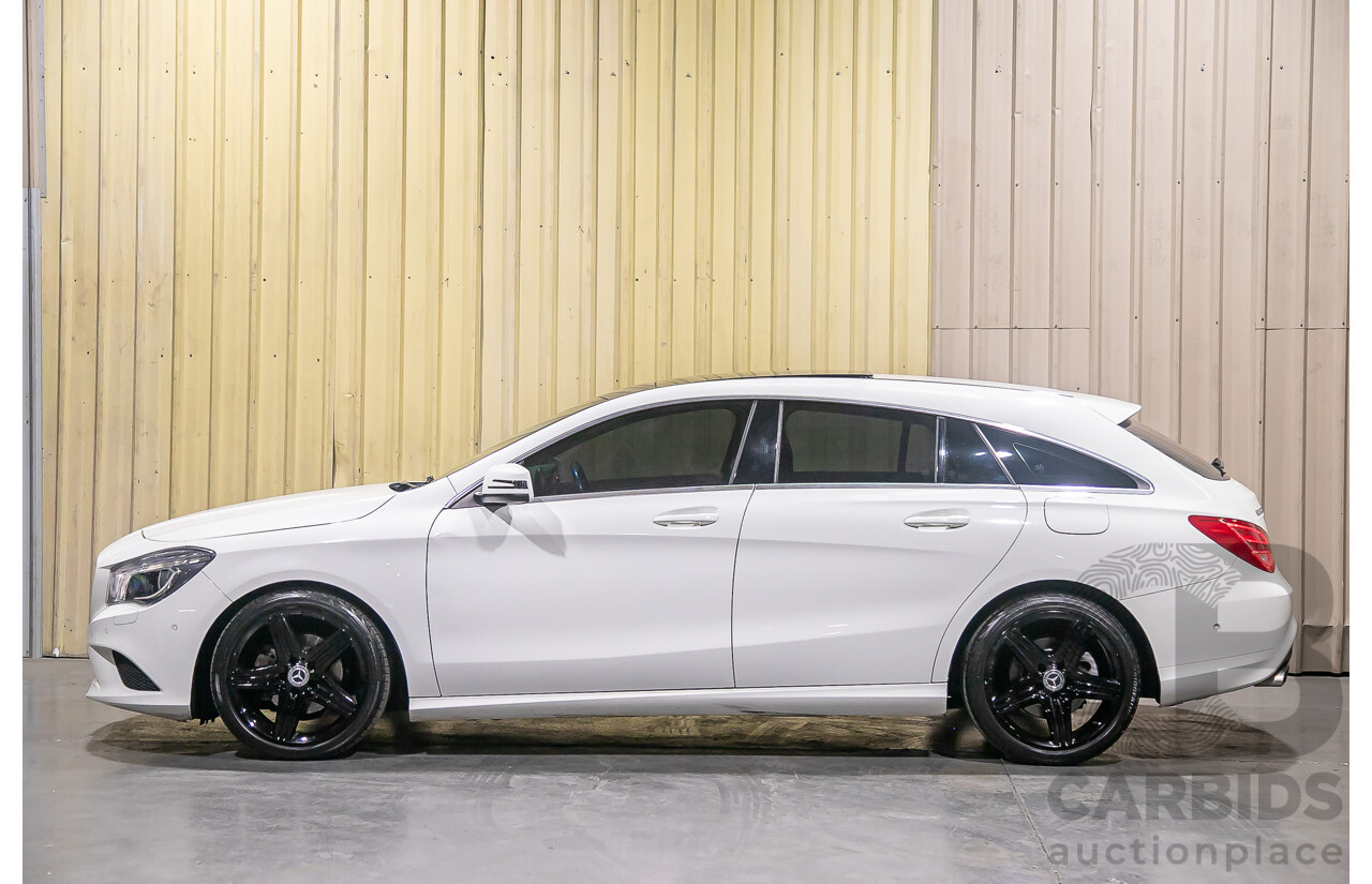 12/2015 Mercedes Benz CLA200 Shooting Brake 117 4d Wagon Calcite White Turbo 1.6L