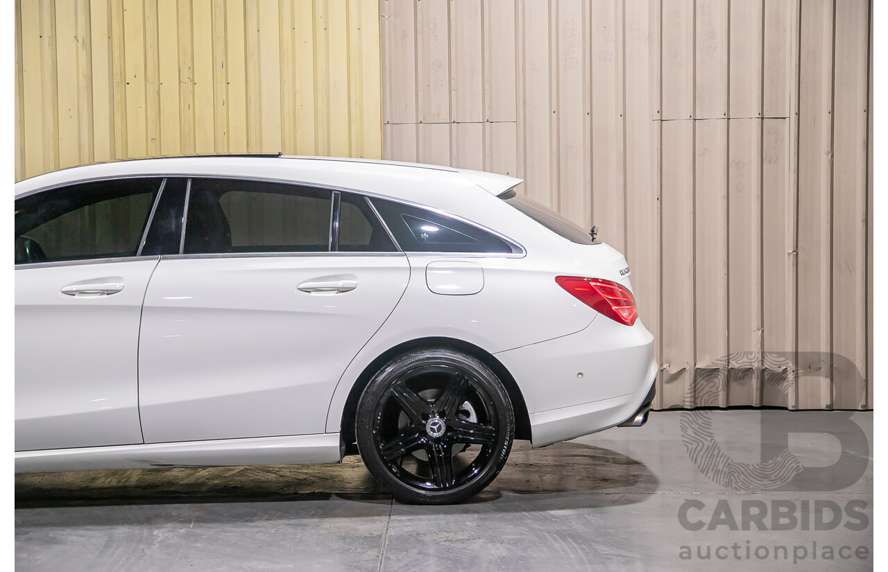 12/2015 Mercedes Benz CLA200 Shooting Brake 117 4d Wagon Calcite White Turbo 1.6L